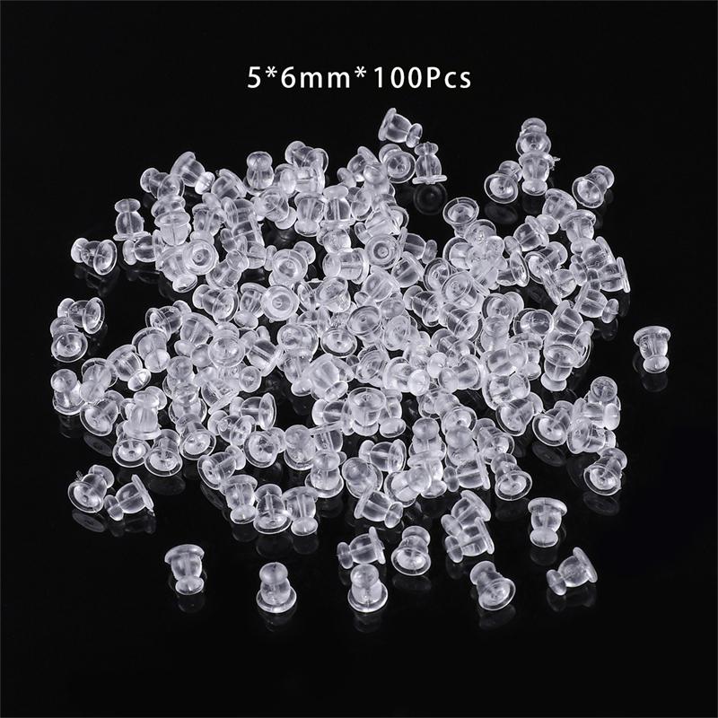 20-100 шт./пакет, силиконовые прозрачные беруши, серьги «сделай сам», ювелирные аксессуары