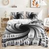 Bed Three-Piece 3D Pattern Creative Quilt Cover 3D Digital Printing Kit