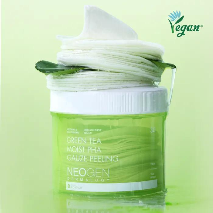 Green Tea Moist Paha Gauze Peeling Pads 30 Sheets