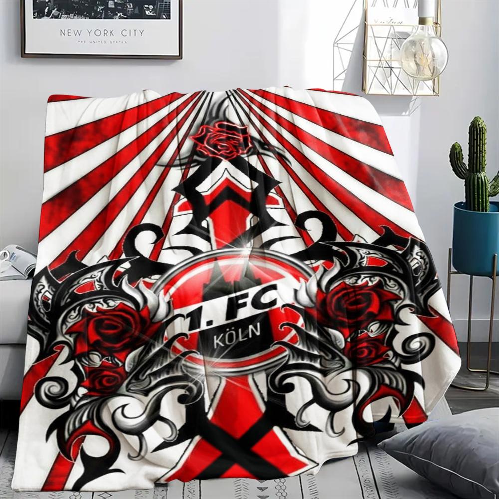 1pc FC KÖLN Print Flannel Blanket, High quality Comfortable for All Seasons, Home Decor, Warmth and Comfort, Perfect for Christmas Gifts51