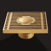 10*10cm Golden Floor Drain  Brass Prevention Odor Thickening Drain Shower Bathroom Drainage Balcony Washing Machine Floor Drain