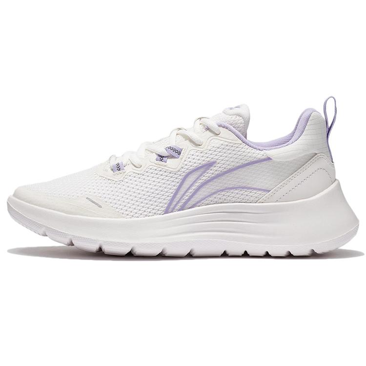 Женские беговые кроссовки Li Ning с низким верхом Бело-фиолетовые ARSS042-3
