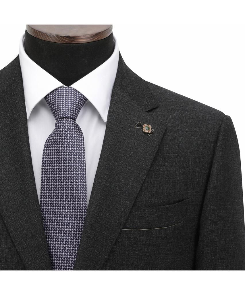 BRENTWOOD [Selection] Wool/Silk Classic Suit Jacket - Dark Grey Brfba26511Gyd