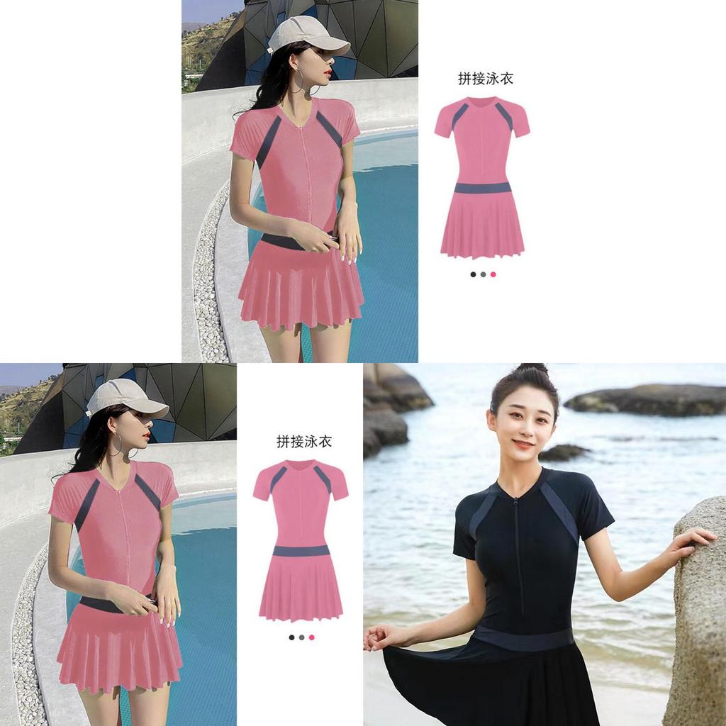 Indoor Swimsuit With High Waist Spliced Design For Hot Weather And Spa Relaxation