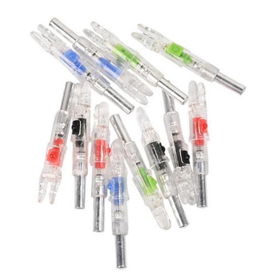 3 шт. светящихся наконечника для стрел с внутренним диаметром 0,244 дюйма, светодиодные светящиеся наконечники с переключателем ВКЛ/ВЫКЛ для охоты из лука