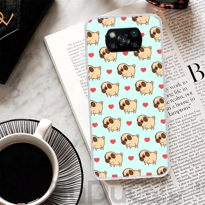 Bulldog Pug Dog Cover For Xiaomi Poco X6 X7 X5 Pro X4 Gt X3 Nfc F6 Phone Case F5 F4 F3 F2 F1 M5S M4 M3 Print Shell Housing X3 X4