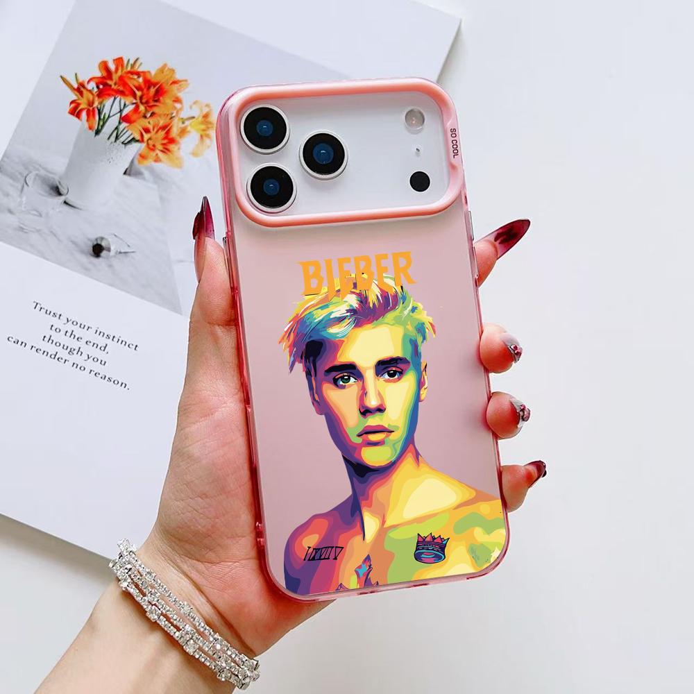 Чехол для телефона певца J-Justin B-Bieber для iPhone 17 16 15 14 13 12 11 Pro Max Air Матовый Лазерный Аврора Ударопрочный Funda