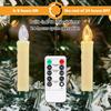 10/20/30Pc LED Flameless Flickering 12CM Taper Clip-On Candles Drip Timer Remote Control Cordless Christmas Tree Holiday Decor