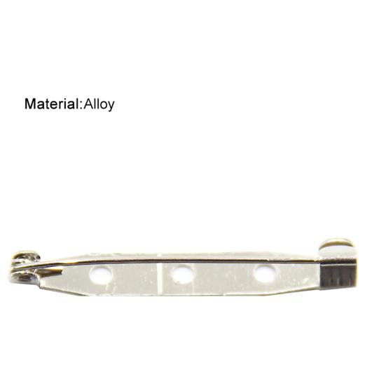 100 шт. Практичные сплавные основы для брошей-булавок, безопасные булавки с отверстиями для