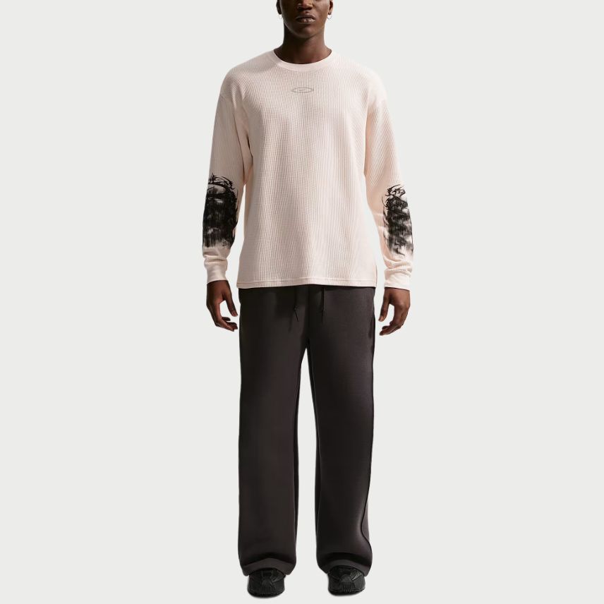 Nike Спортивная одежда ОС25 Flyknit Повседневный Свободный крой Опущенные плечи Длинный рукав Вязаный свитер Мужские топы IQ1016-103