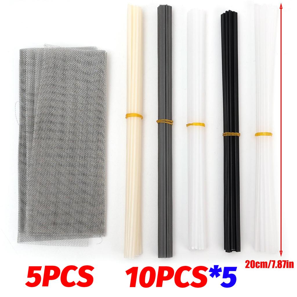 Пластиковый сварочный набор для автомобиля PP PVC PE ABS Сварочные стержни Нержавеющая стальная сетка Ремонт бампера автомобиля Горячий степлер Кузовные гаражные инструменты