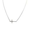 Les Trésors De Lily [N6864] - Silver 'Cross' Necklace (rhodium-plated) - 22x17 Mm