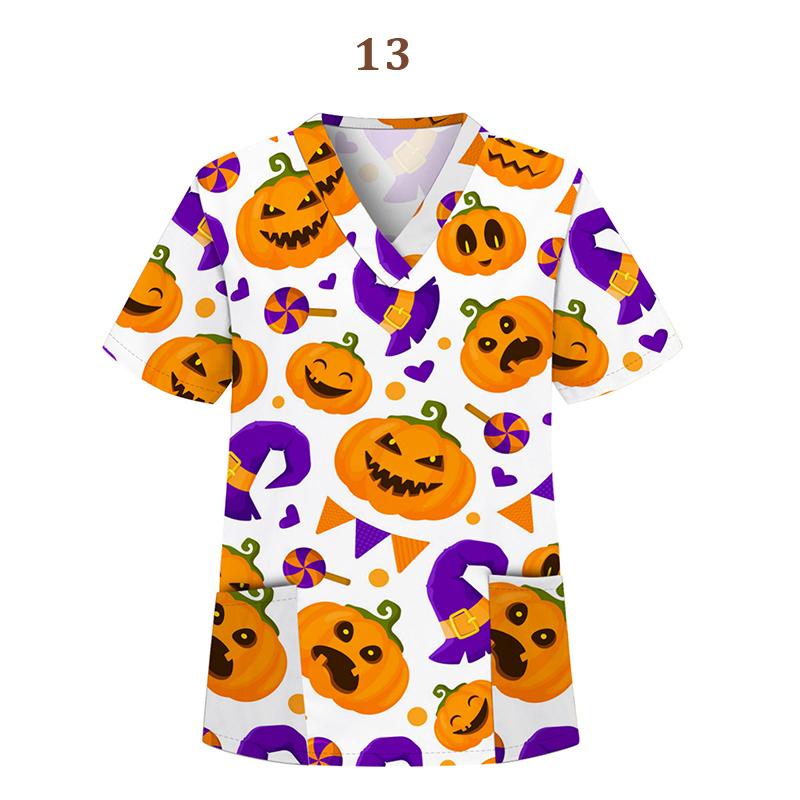 Футболка унисекс больших размеров с короткими рукавами и v-образным вырезом, униформа для медсестер на Хэллоуин, топы, операционная, отель