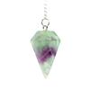 Rainbow Fluorite Natural Power Stone Pendulum, Fluorite, Dowsing, Stone, Healing, Hooch, Pendulum,