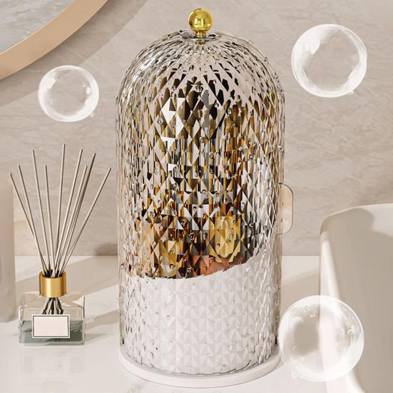 Держатель зубной щетки с крышкой, органайзер для хранения косметики, пылезащитный вращающийся на 360 градусов держатель для зубной щетки и кистей для макияжа