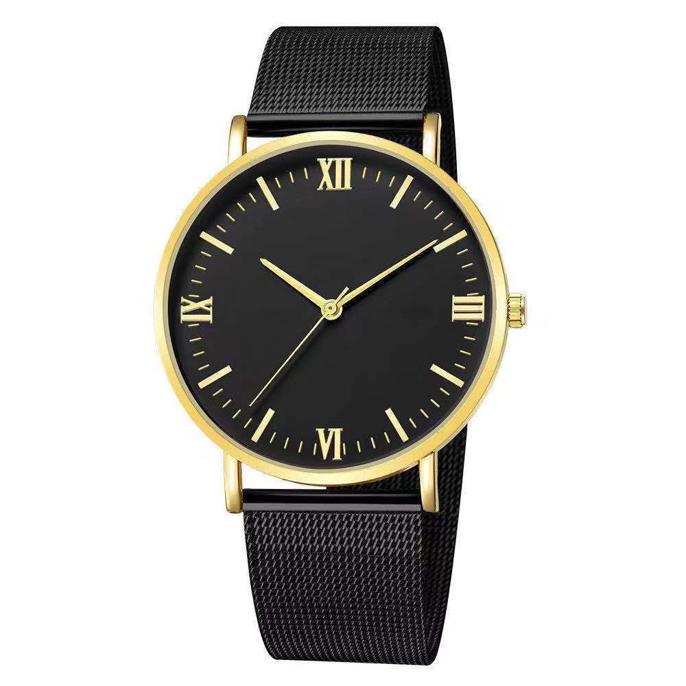 Eaby Simple Couple Quartz Fashion Watch Mesh Strap Men'S Watch