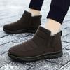 Модные однотонные модные ботильоны мужские зимние ботинки для мужчин теплые мужские хлопковые туфли удобные повседневные ботинки на платформе
