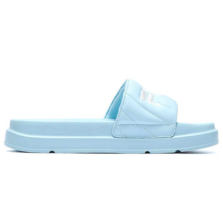 Fila Drifter Удобные Универсальные Шлепанцы с Кожаной Нашивкой Женские сандалии Травянисто-Голубые F12W226504FOM