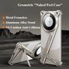 Eary Metal Frameless Phone Case for Huawei Mate 70 Pro/Pro+ With Kickstand 110° Adjustable Shockproof Protective Cover Shells