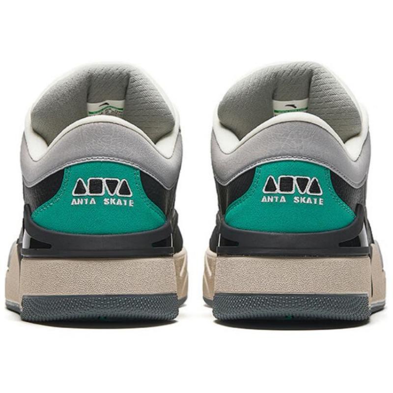Anta Aojie S men low top skate shoes black white grey synthetic leather non slip durable 112448081-5