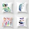 45x45 см абстрактное искусство красочные перья богемный плед наволочка диван офисное сиденье поясная подушка украшение дома