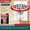 German Yumao Drain Core for Bathroom and Shower Room, Universal Anti-Insect and Anti-Clogging Silicone Filter Net, Anti-Odor Device