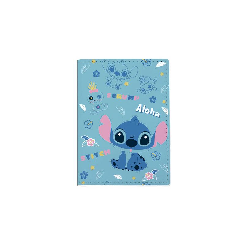 Cute Cartoon Passport Holder Kawaii Print Travel Passport Cover PU Leather ID Case Multi-Functional 6pcs