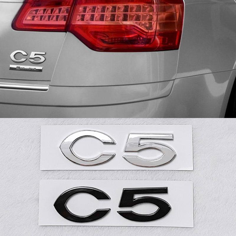 Наклейки с логотипом C2 C4 C5 для автомобиля Citroen C2 C4 C5, задний багажник, 3D трехмерная этикетка для персонализации, эмблема для тюнинга