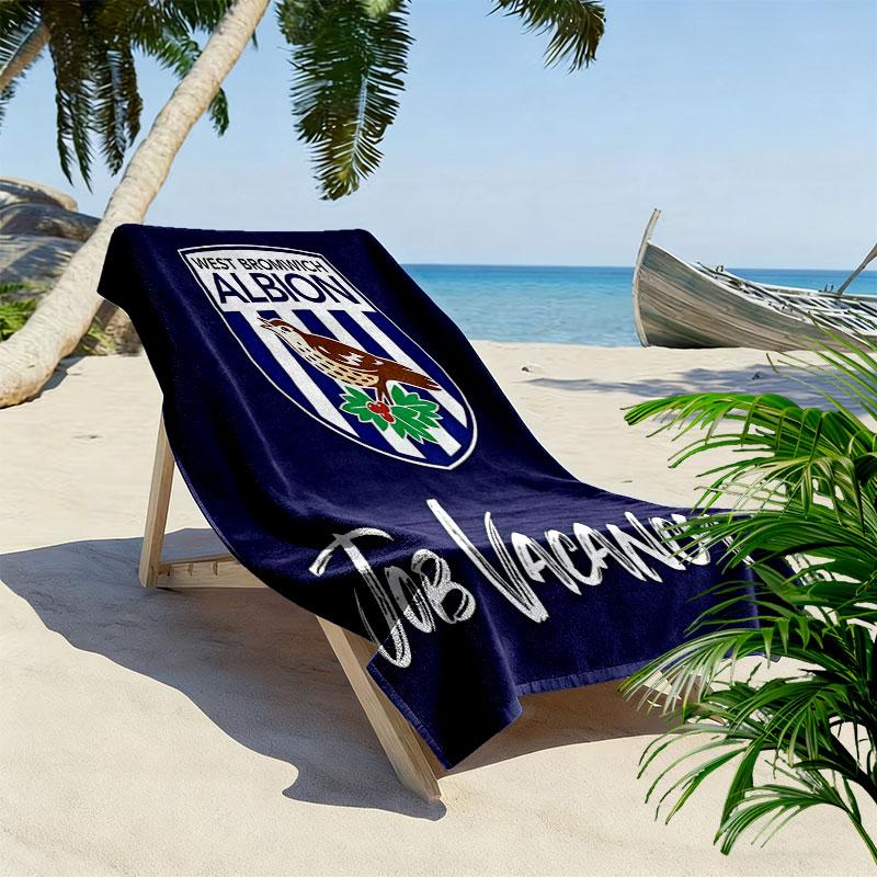 West Bromwich Albion Beach Towel, Large Soft Quick Dry Towel for Beach Camping Swimming