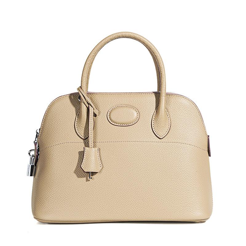 New Original First-layer Cowhide Fashion Temperament Shoulder Bag, Genuine Leather Large-capacity High-end Portable Shell Bag for Women