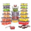 24 Pcs Airtight Food Storage Container Set with Lids (24 Containers & 24 Lids), Leakproof BPA-Free Clear Plastic Containers for Kitchen