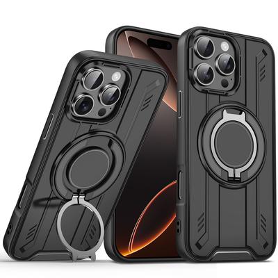Для IPhone16 Pro Lingsheng Вращающаяся Подставка Чехол для Телефона для Apple 16pro Магнитный Защита от Падений для Автомобиля