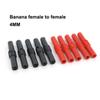4cm Red Black 1pair 2pair 4mm Banana Female To Female Connector Socket Adapter Extension Insulated Banana Plug Coupler