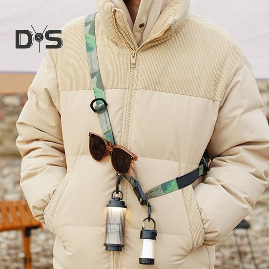 Ремень для переноски на открытом воздухе, регулируемая длина, быстросъемный, расширяемый, с кольцом для подвешивания