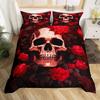 Пододеяльник с цветочным принтом без наполнителя, черный комплект постельного белья со скелетом, антикварный викторианский барокко, пододеяльник с черепом, готический винтаж
