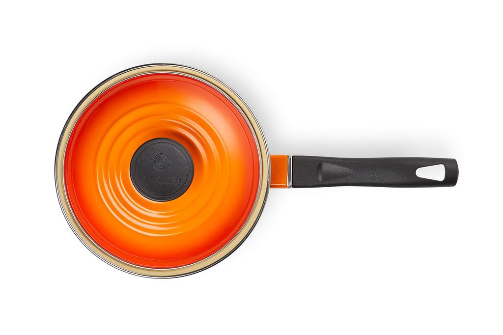 Эмалированная кастрюля Le Creuset EOS, 16 см, оранжевая, японская, для одной руки [Авторизованный продукт]