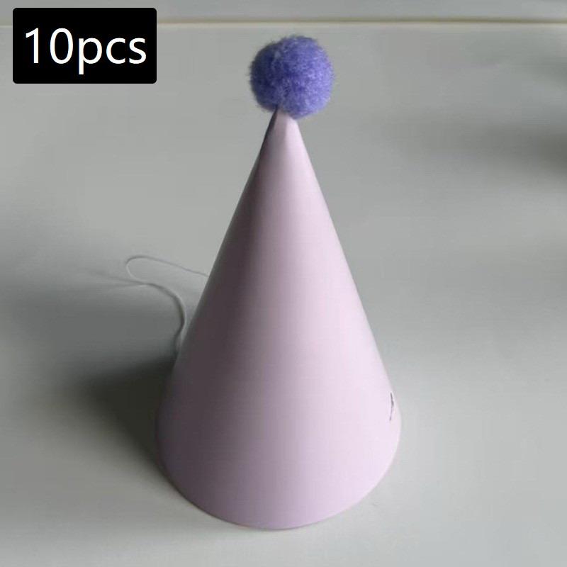 Colorful Kids Party Hats Macaron Cone Style Perfect for Birthday Celebrations