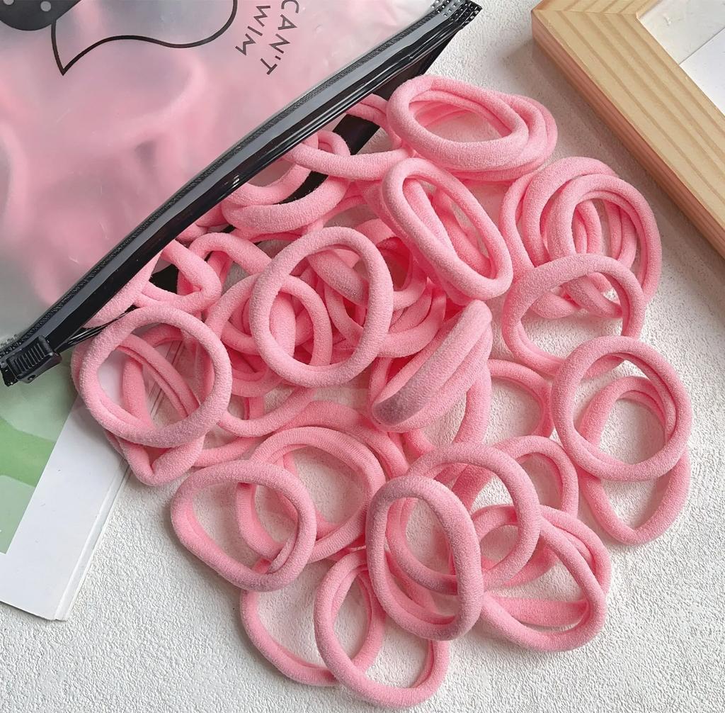 30/50/100PCS/Lot Girl Mix Colors Hair Bands Basic Hair Ties Elastic Headband Hair Scrunchies Women Accessories Ponytail Holder