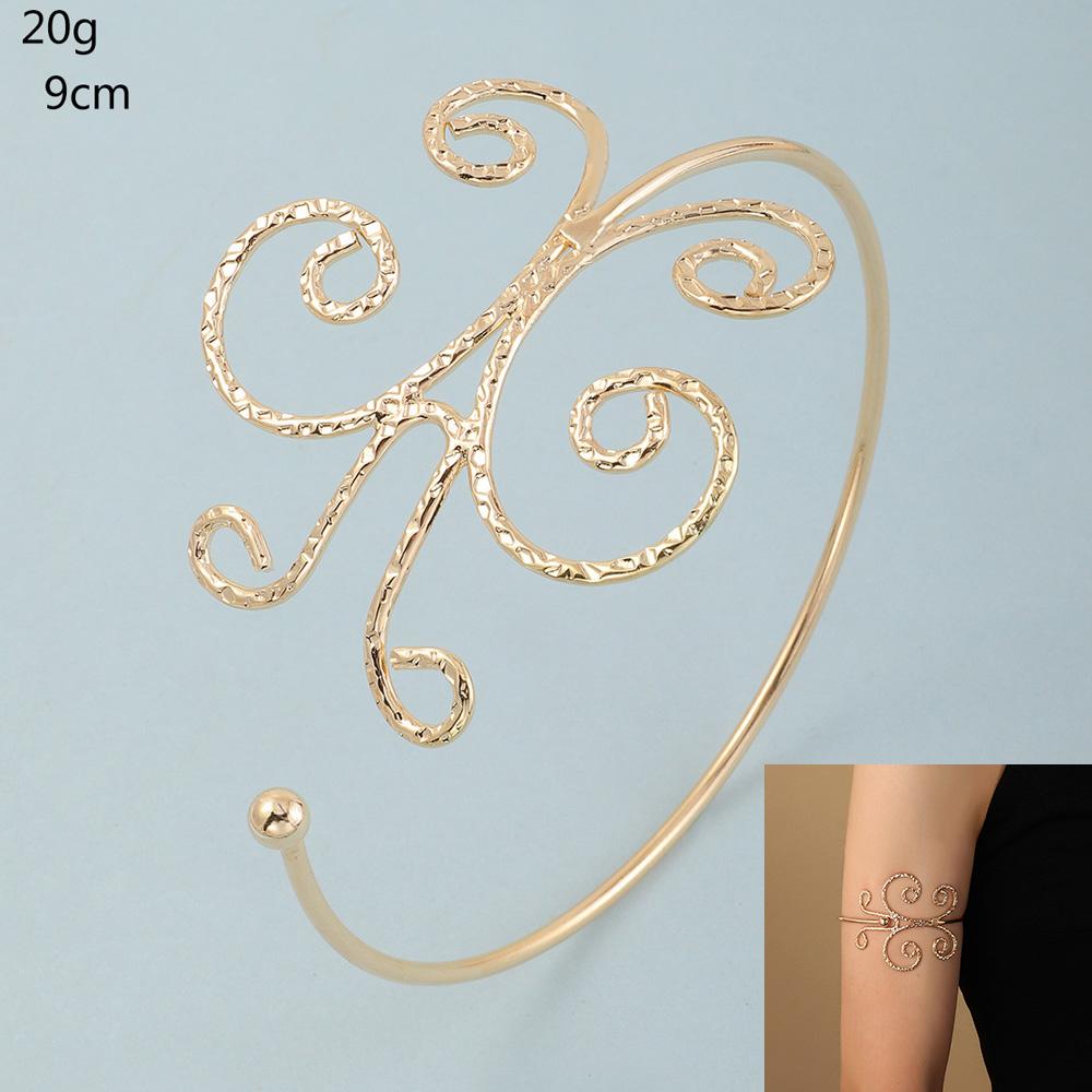 Металлические цветы, манжеты на плечо, браслеты для женщин, лист, бабочка, браслет, ажурные, ретро, браслеты для тела, панк-ювелирные изделия