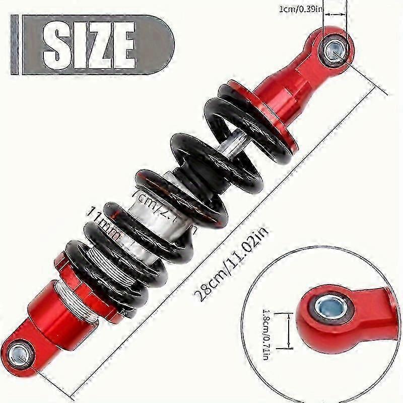 11" 800lbs 280mm Standard High Performance High Style Rear Suspension Shock 1pcs