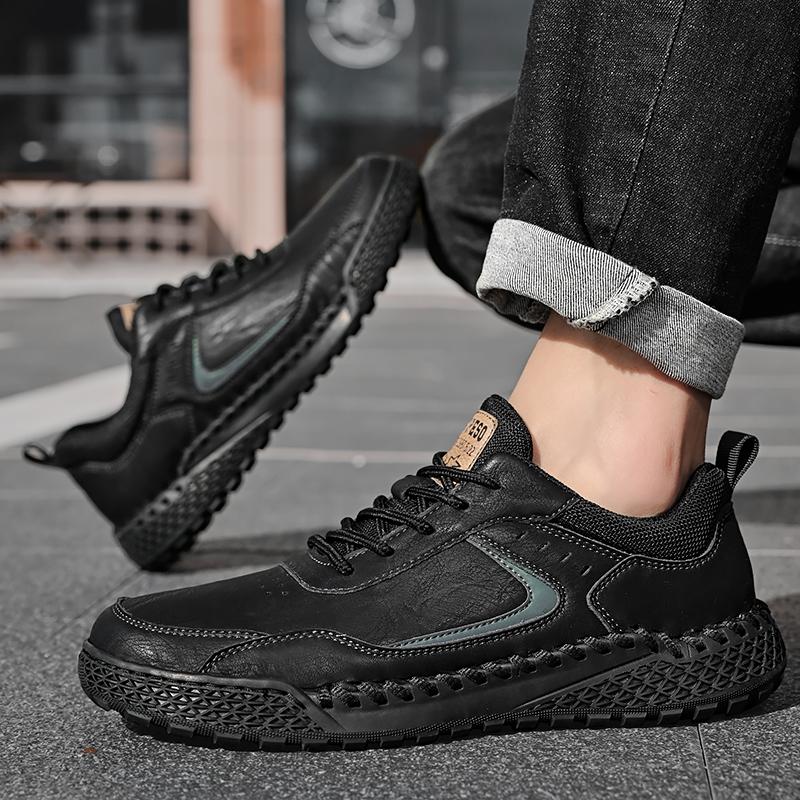 Повседневная походная обувь ручной работы, модная мужская обувь на плоской подошве, удобная модная повседневная мужская обувь