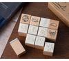 Mr. Paper Moon & Sixpence Wooden Stamp Set - 16 DIY Stationery Pieces
