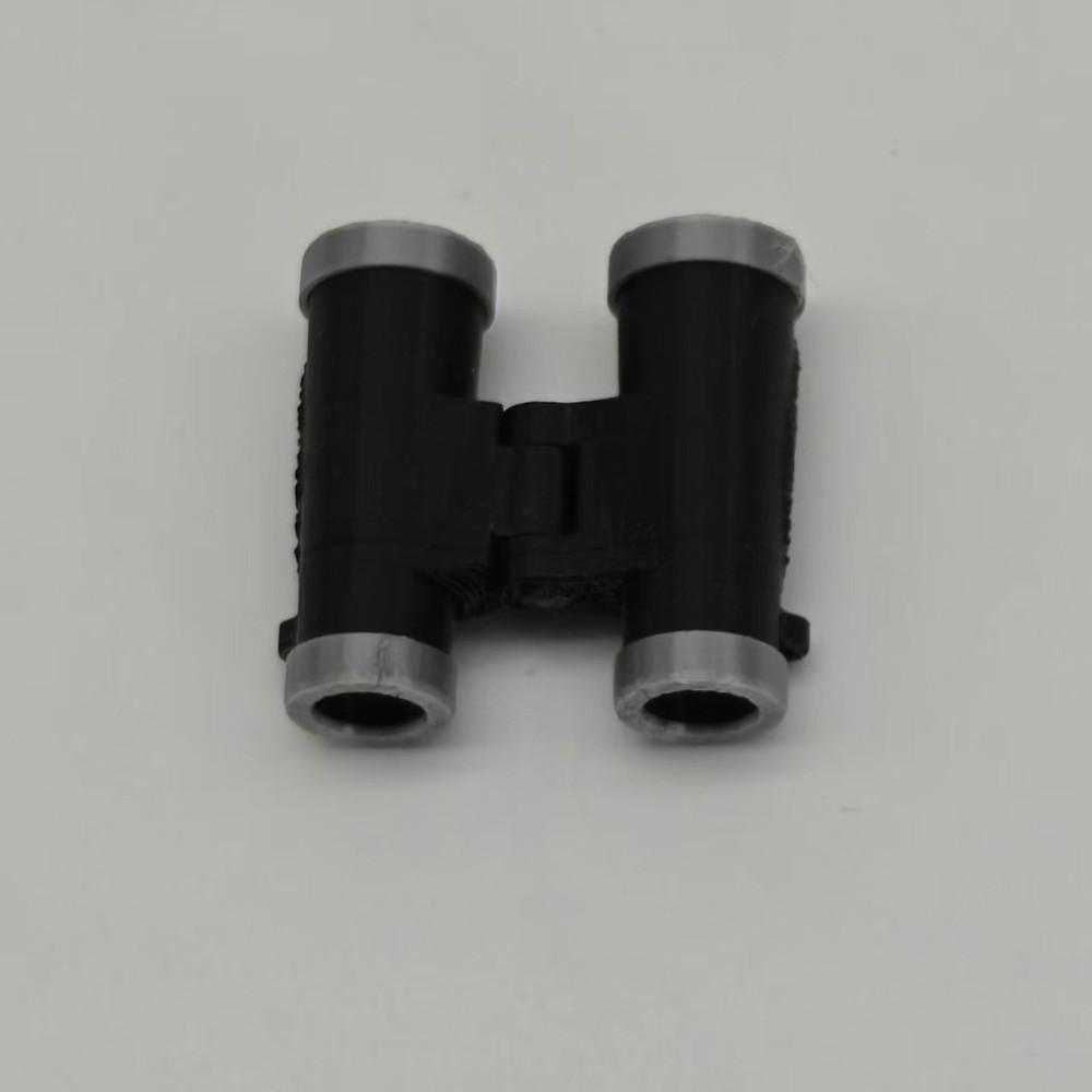1 Pair 1:12 Scale Binocular Telescope Model Realistic Dollhouse Prop Home Decoration