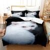 White Cat 3D Digital Bedding Set,Duvet Cover + Pillowcase,Popular Style 2/3 pcs.(No Padding No Sheet) Queen Bedding Set