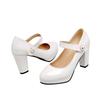 Женские туфли-лодочки Обувь для девочек Платформа Высокий каблук Туфли Мэри Джейн Каблуки Лолита Мелкий Круглый носок Офис Вечеринка Свадебная обувь