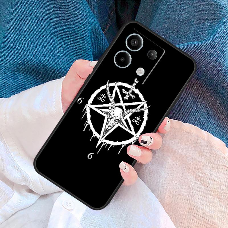 Пентаграмма 666 Демонический Чехол Для Xiaomi Redmi Note 13 14 Pro 12 11 9 10 9S 10S 11S 12S Redmi 14C 10C 12C 13C Case