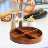 Вращающийся на 360° поднос для хранения, деревянный, Lazy Susan Organize, полка для специй на столешнице, для кухни, закусок, масла, приправ, бутылок