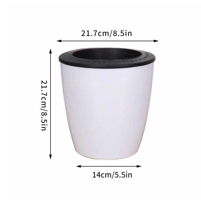 Double-layer Round Flowerpot Lazy Flower Pots Hydroponic Plastic Flowerpot Self Watering Flower Pot Water Absorption Planter