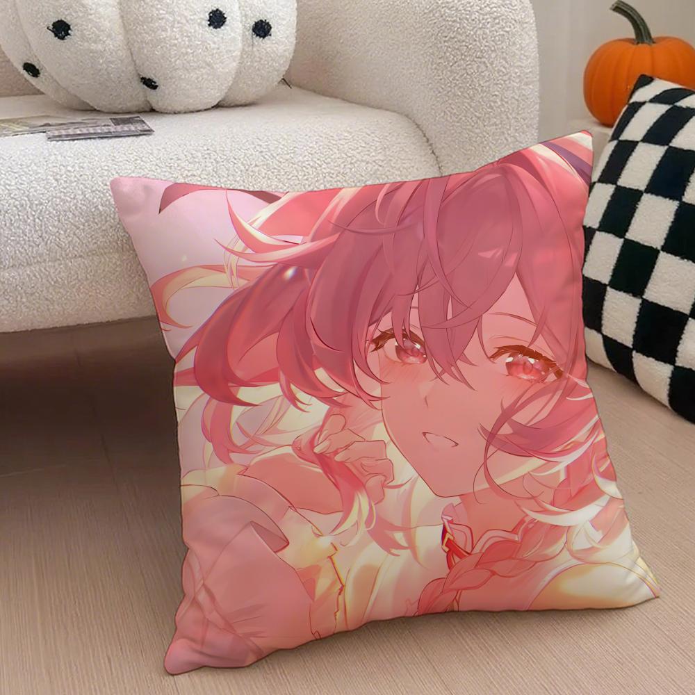 Fashion Animated AAether Gazer ICONS Cushion Cover Throw Pillow Cover Hidden Button Durable Polyester Chair Cushion