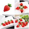 Crystal Strawberry Figurine Glass Fruit Miniature Statue Paperweight Ornament for Home Table Decors and Art Collectors
